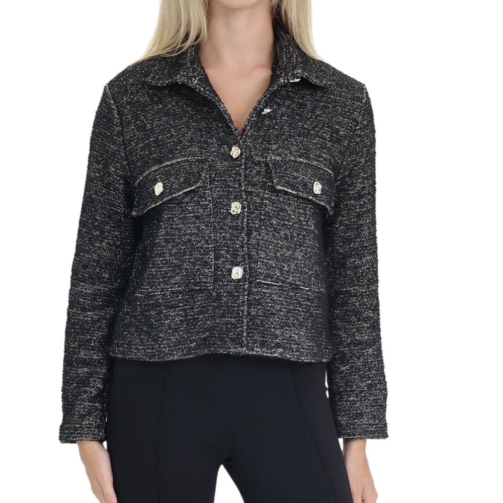 Fox Tweed Blazer w/ Shimmer Detail
